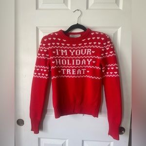 Philosophy 'I'M YOUR HOLIDAY TREAT' JUMPER IN RED